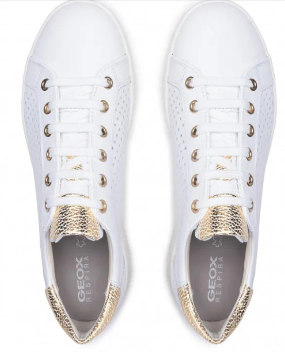 Geox Jaysen White Summer Open Sneakers