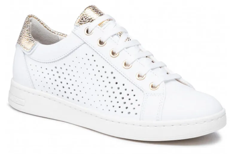 Geox Jaysen White Summer Open Sneakers