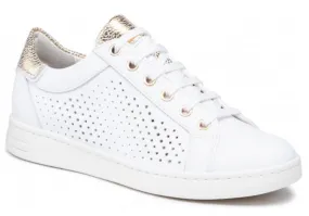 Geox Jaysen White Summer Open Sneakers