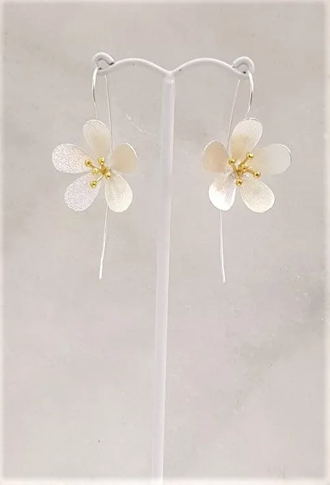 Geranium 2 Tone Earrings