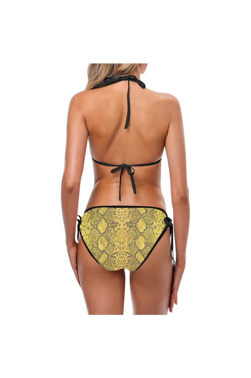 Gold Snake Skin Custom Bikini Swimsuit