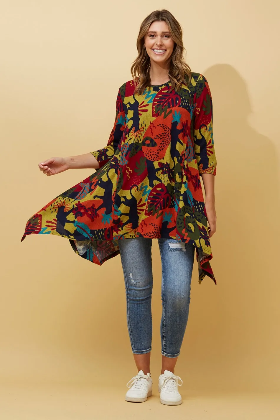 HOSHI JUNGLE PRINT TUNIC TOP