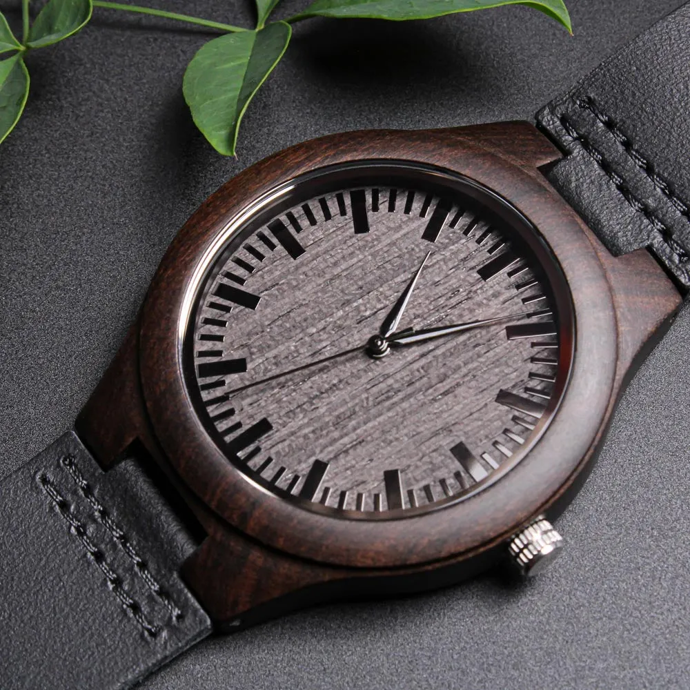 I Will Love You Until The End Of Time Engraved Wooden Watch Gift For Him