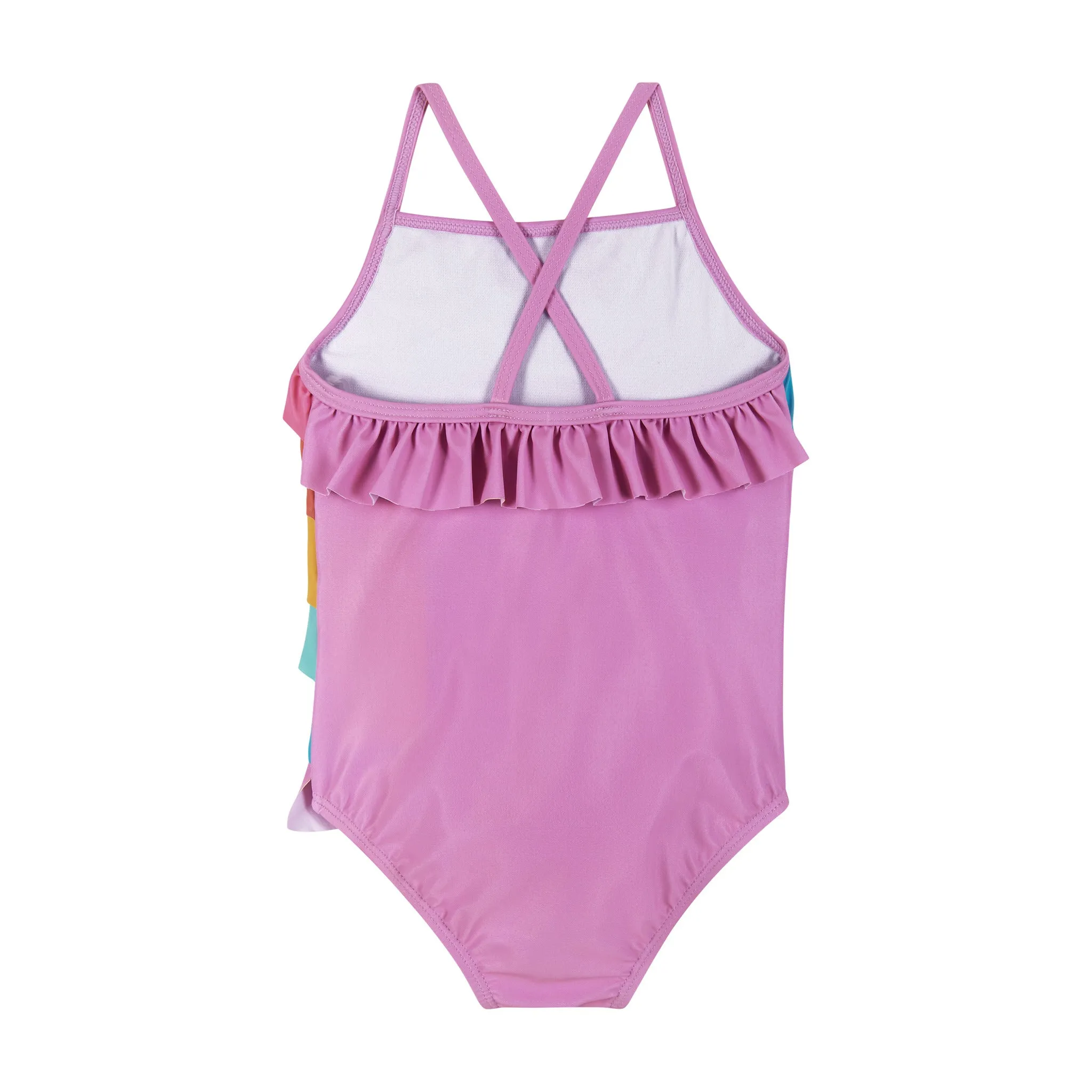 Infant Rainbow Ruffle Detail Swimsuit