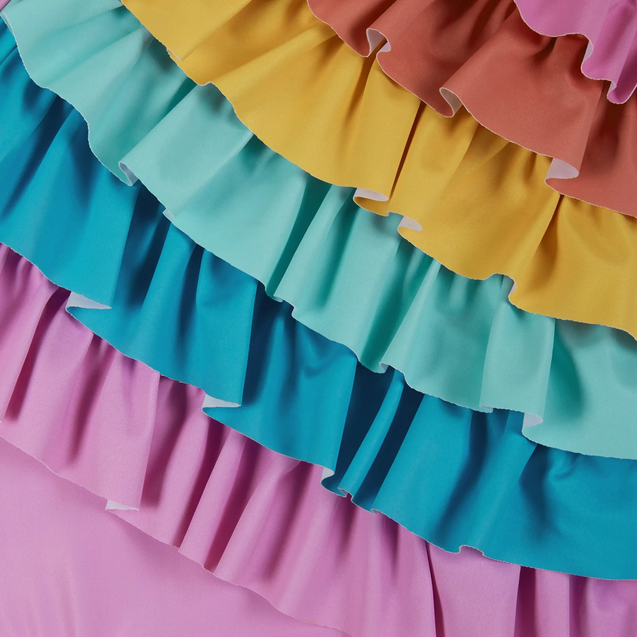 Infant Rainbow Ruffle Detail Swimsuit