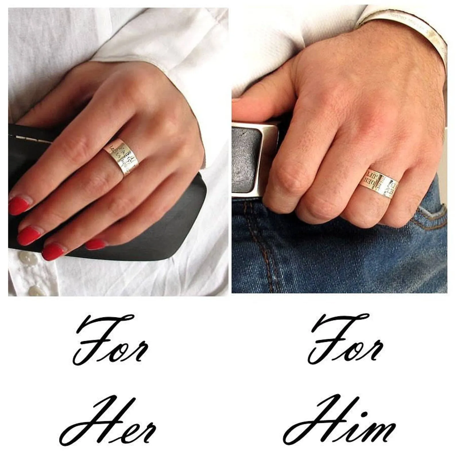 Inspirational Ring - Engraved Quote Ring