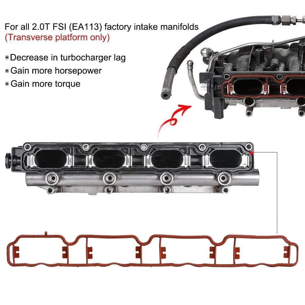 Intake manifold Runner Flap Delete Swirl Flap Flaps Gasket for Audi/VW EA113 2.0 TFSI PQY-IMK07