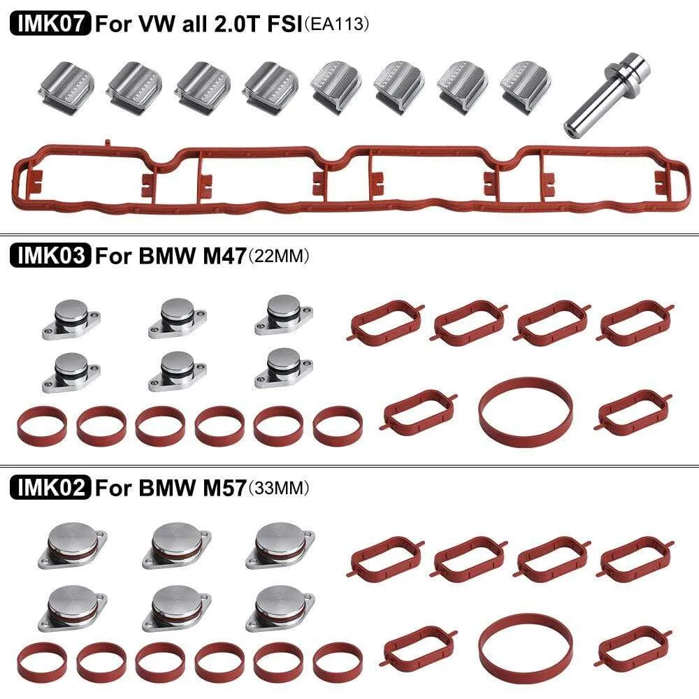 Intake manifold Runner Flap Delete Swirl Flap Flaps Gasket for Audi/VW EA113 2.0 TFSI PQY-IMK07