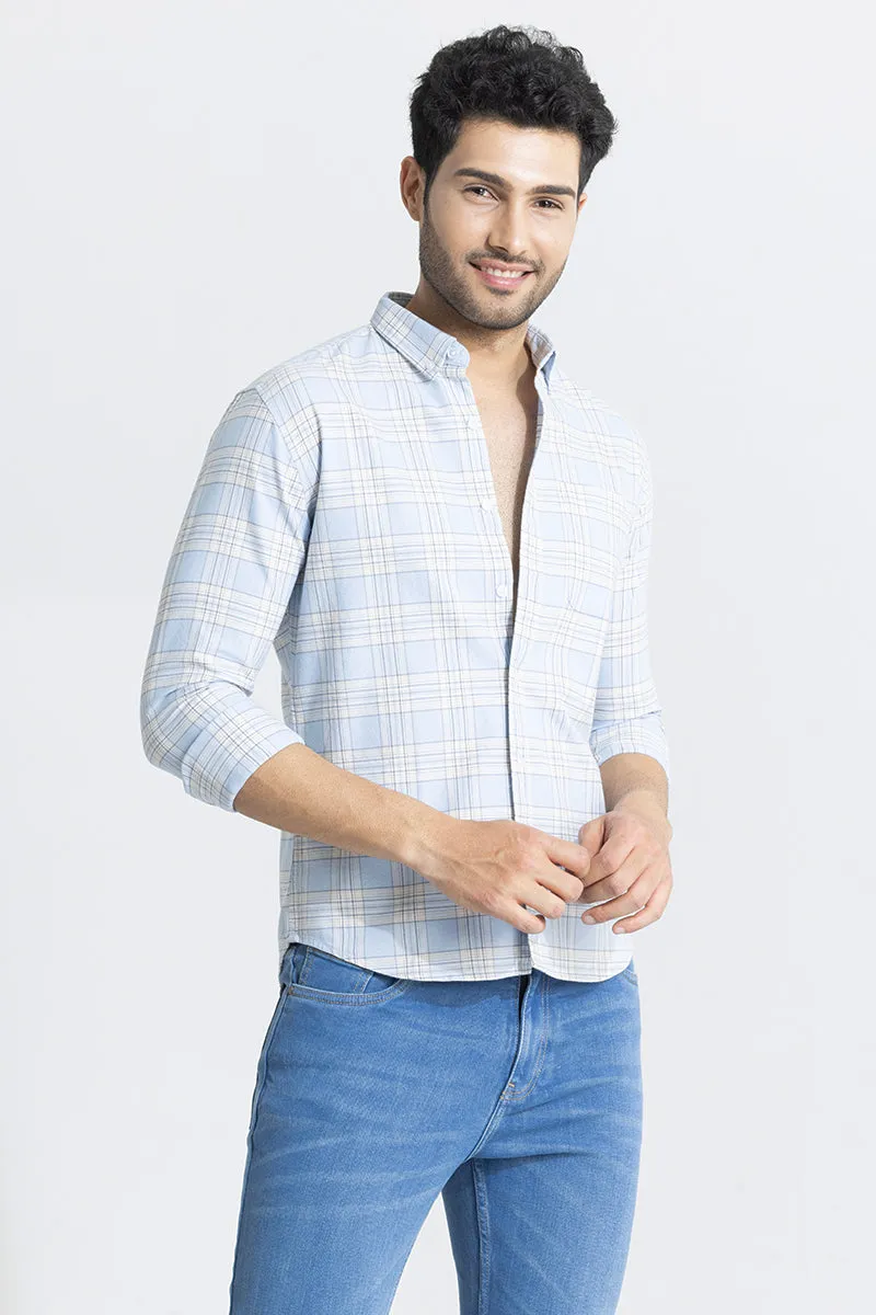 Interlock Plaid Blue Check Shirt