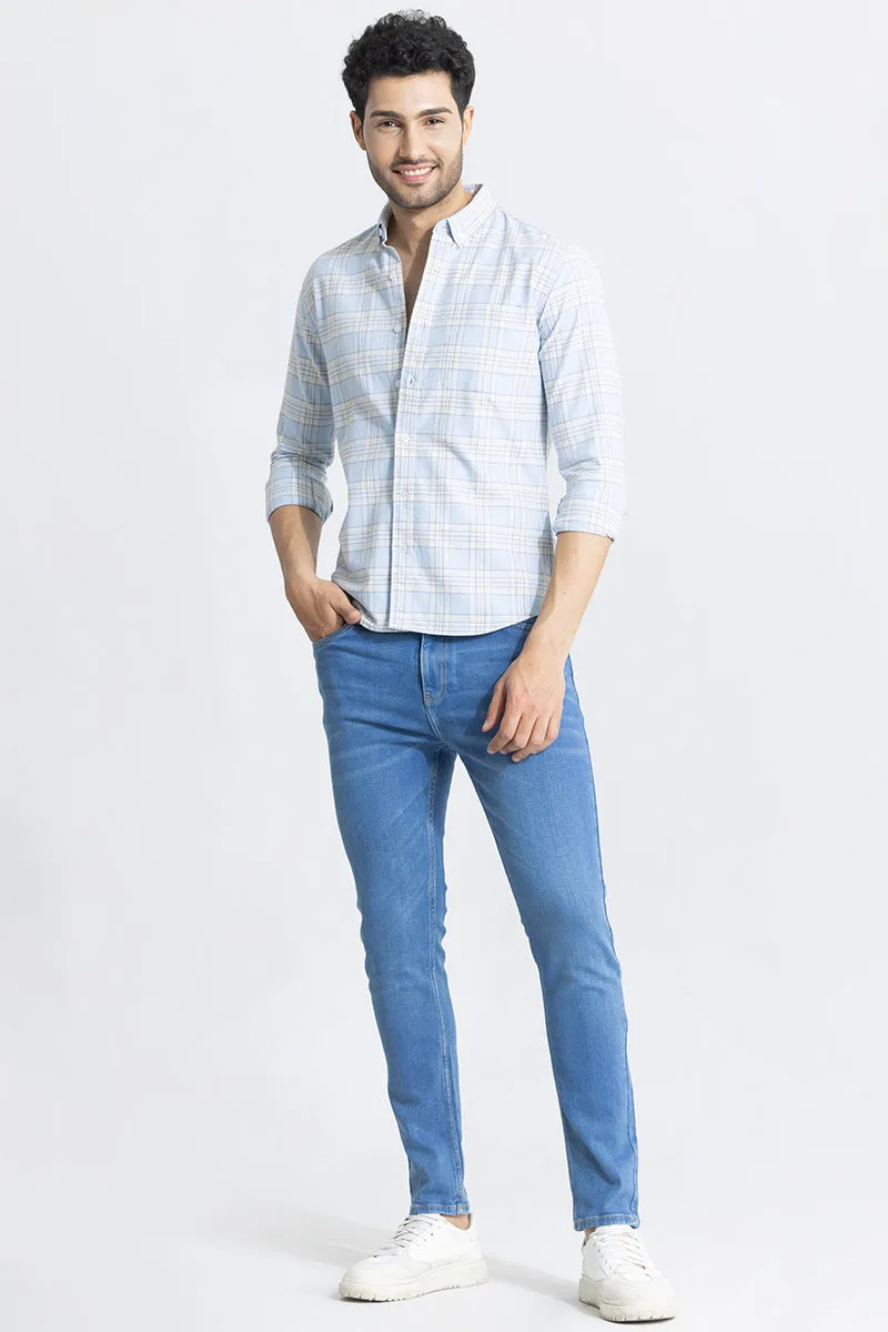 Interlock Plaid Blue Check Shirt