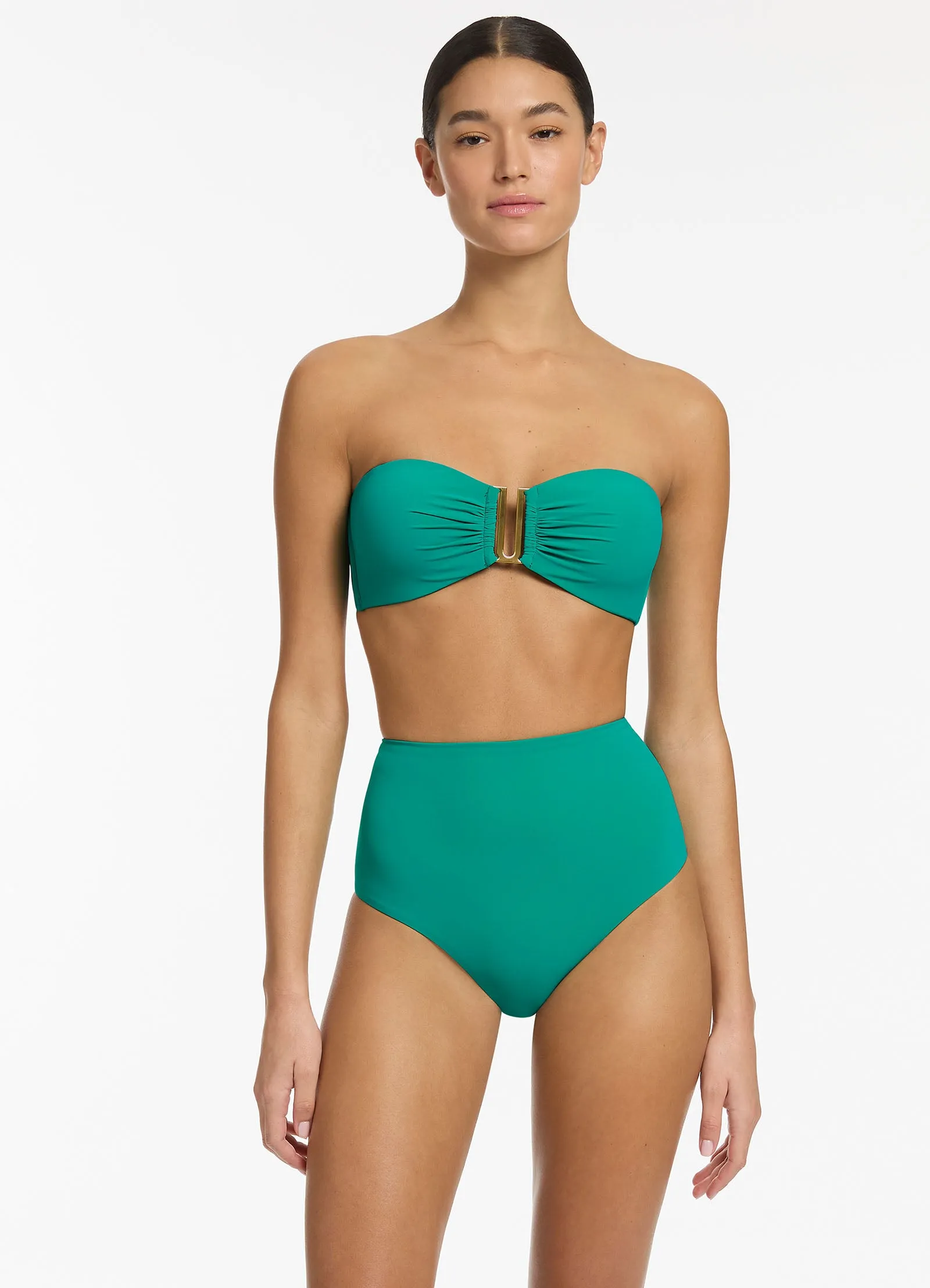 Jetset High Waisted Bikini Bottom - Mineral