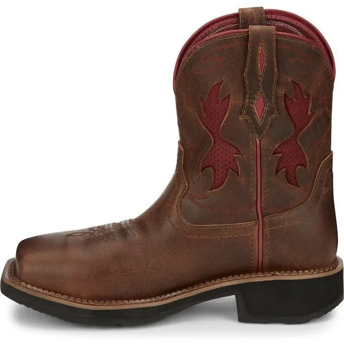 Justin Women's Lathey 8 Nano CT Western Work Boot -Brown- GY9962