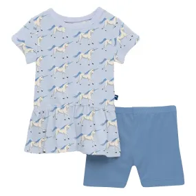 Kickee Pants Outfit Set - Dew Prancing Unicorn