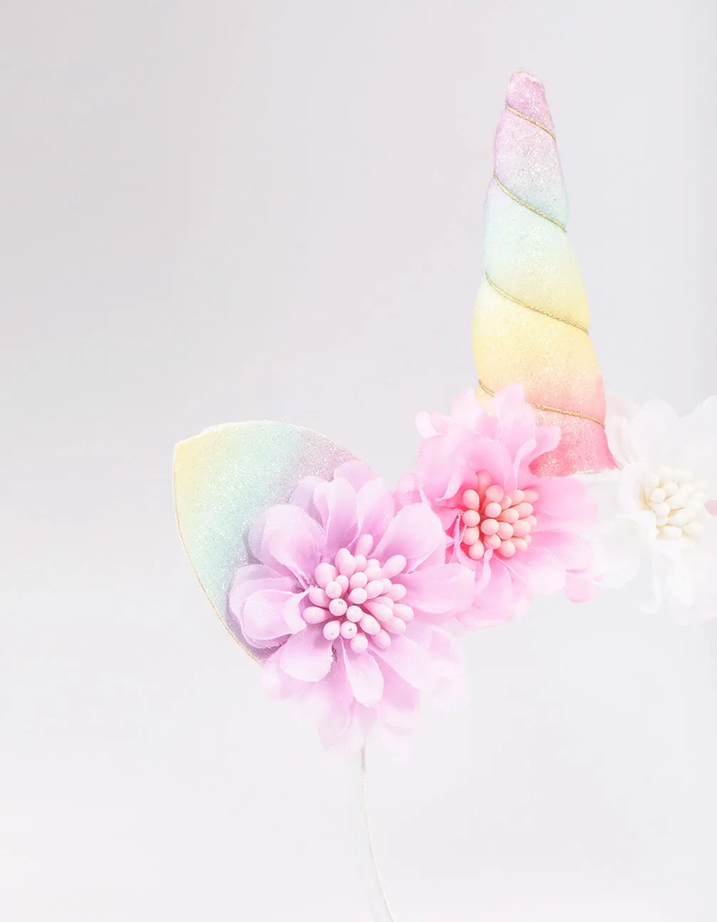 Kids Fabric Unicorn & Flower Headband