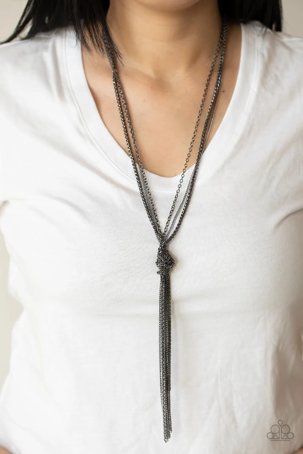 KNOT All There - Black Necklace