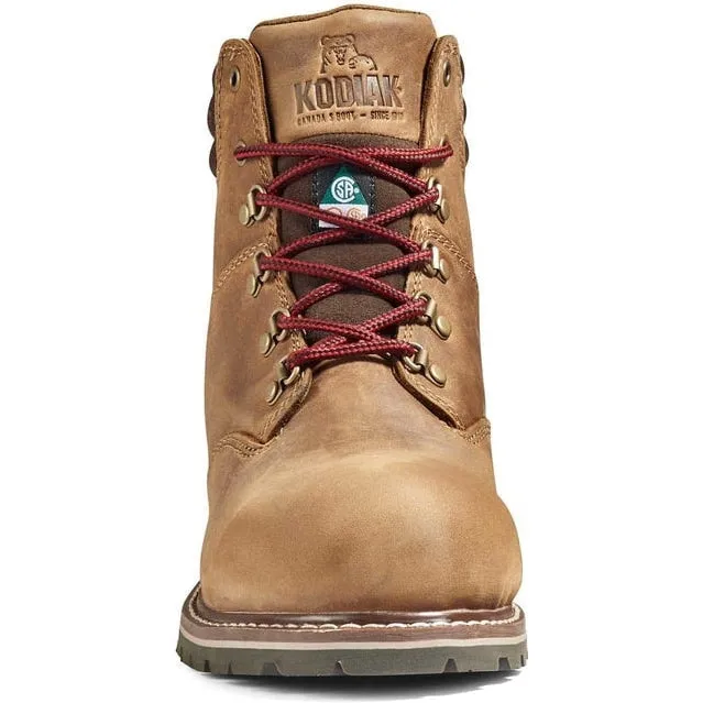 Kodiak Women's Bralorne 6 CT Waterproof Safety Work Boot -Brown- K4TEBN