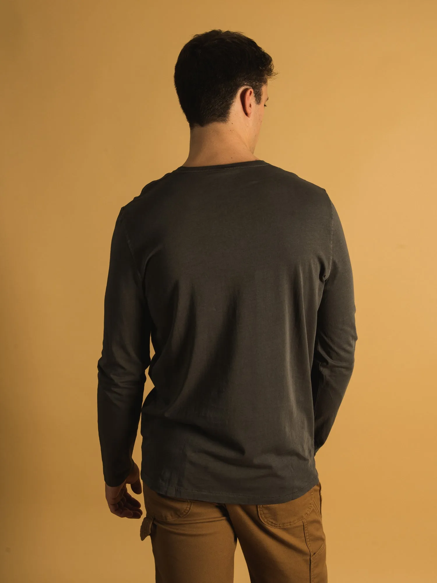 KOLBY GARMENT DYE POCKET LONG SLEEVE TEE - CLEARANCE