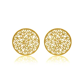 KRIN GOLD STUD EARRINGS FILIGREE