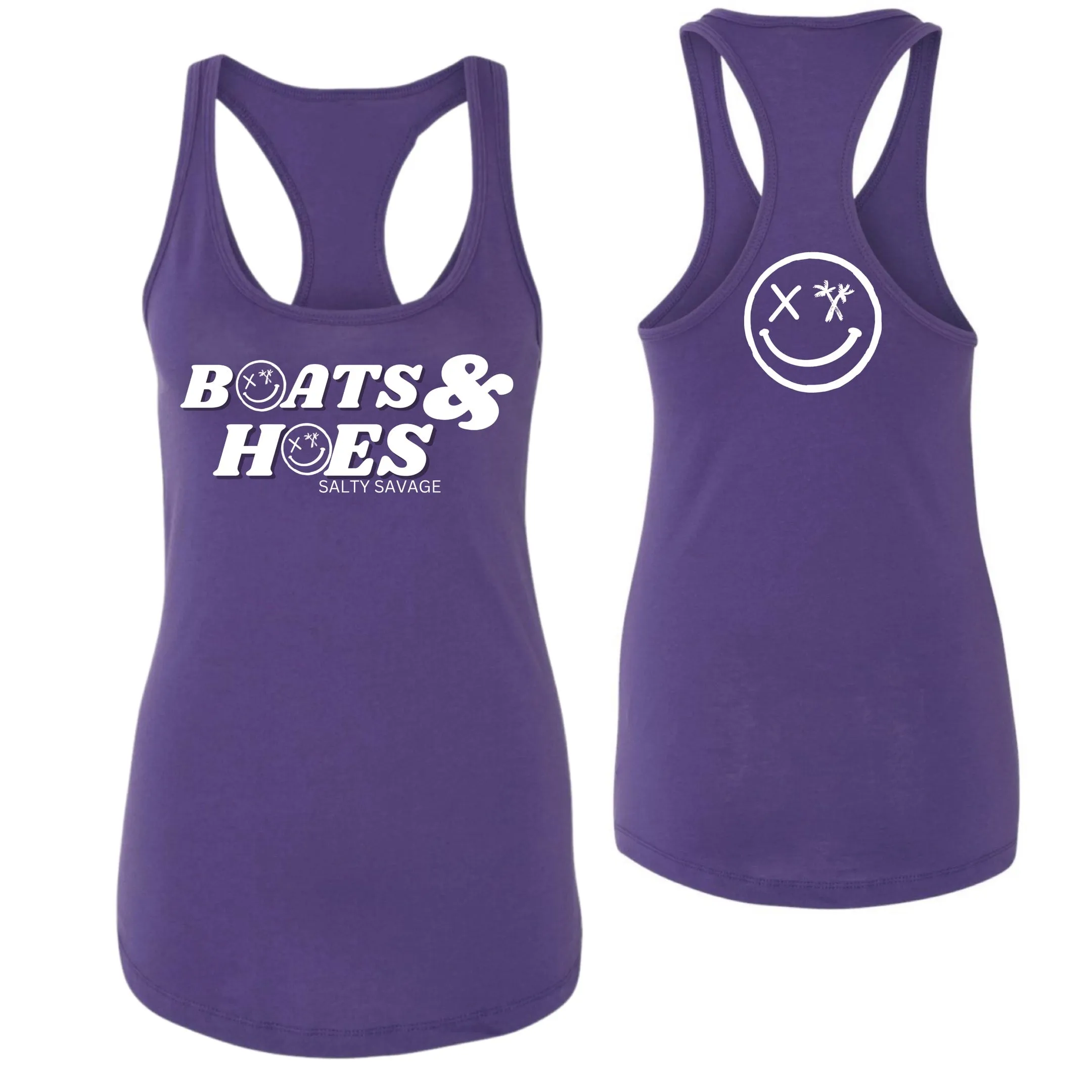 Ladies “BOATS & HOES" Racerback Tank Top