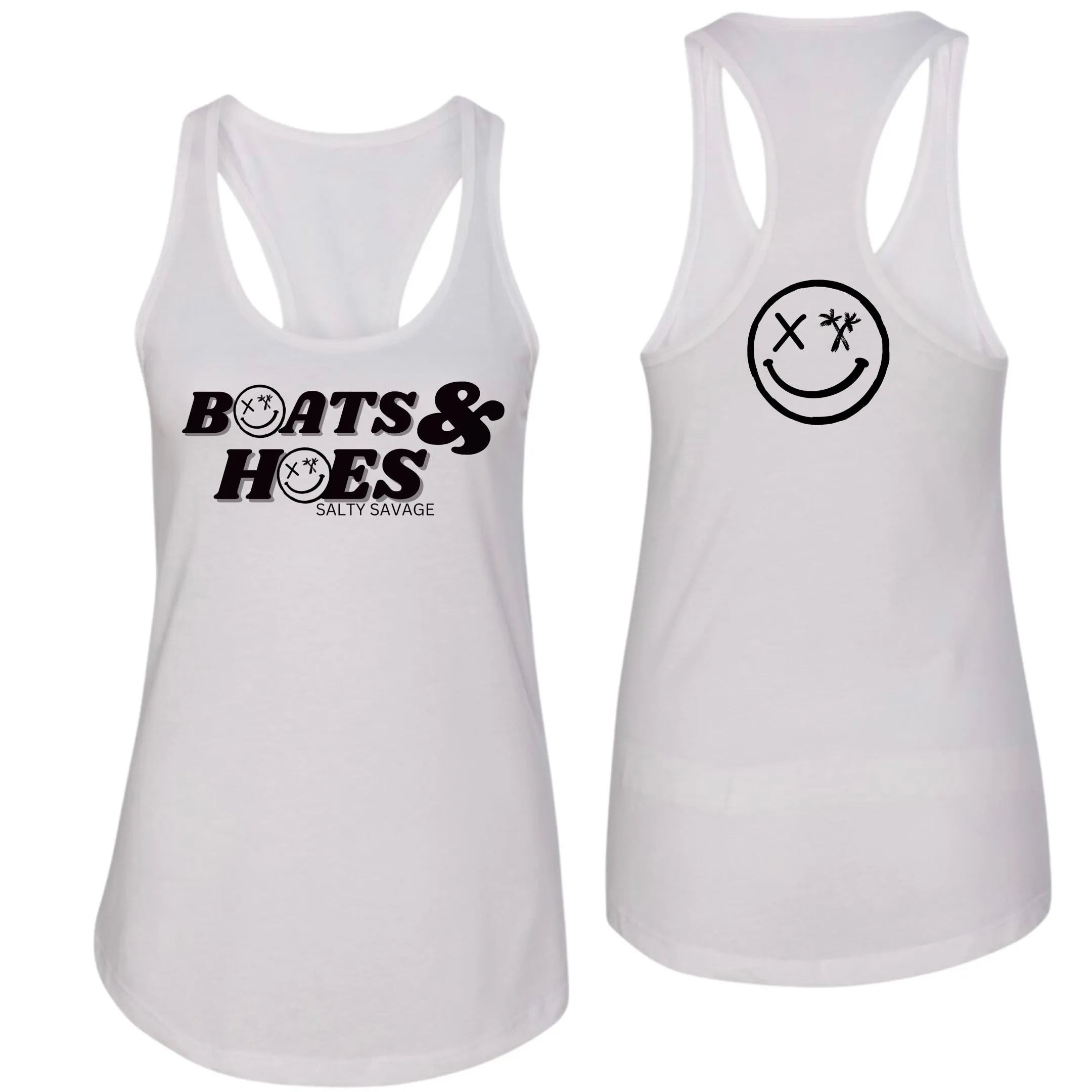 Ladies “BOATS & HOES" Racerback Tank Top