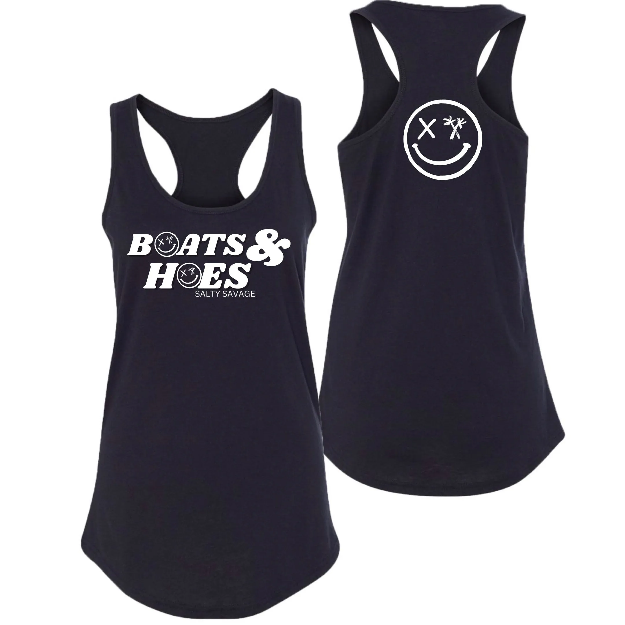 Ladies “BOATS & HOES" Racerback Tank Top