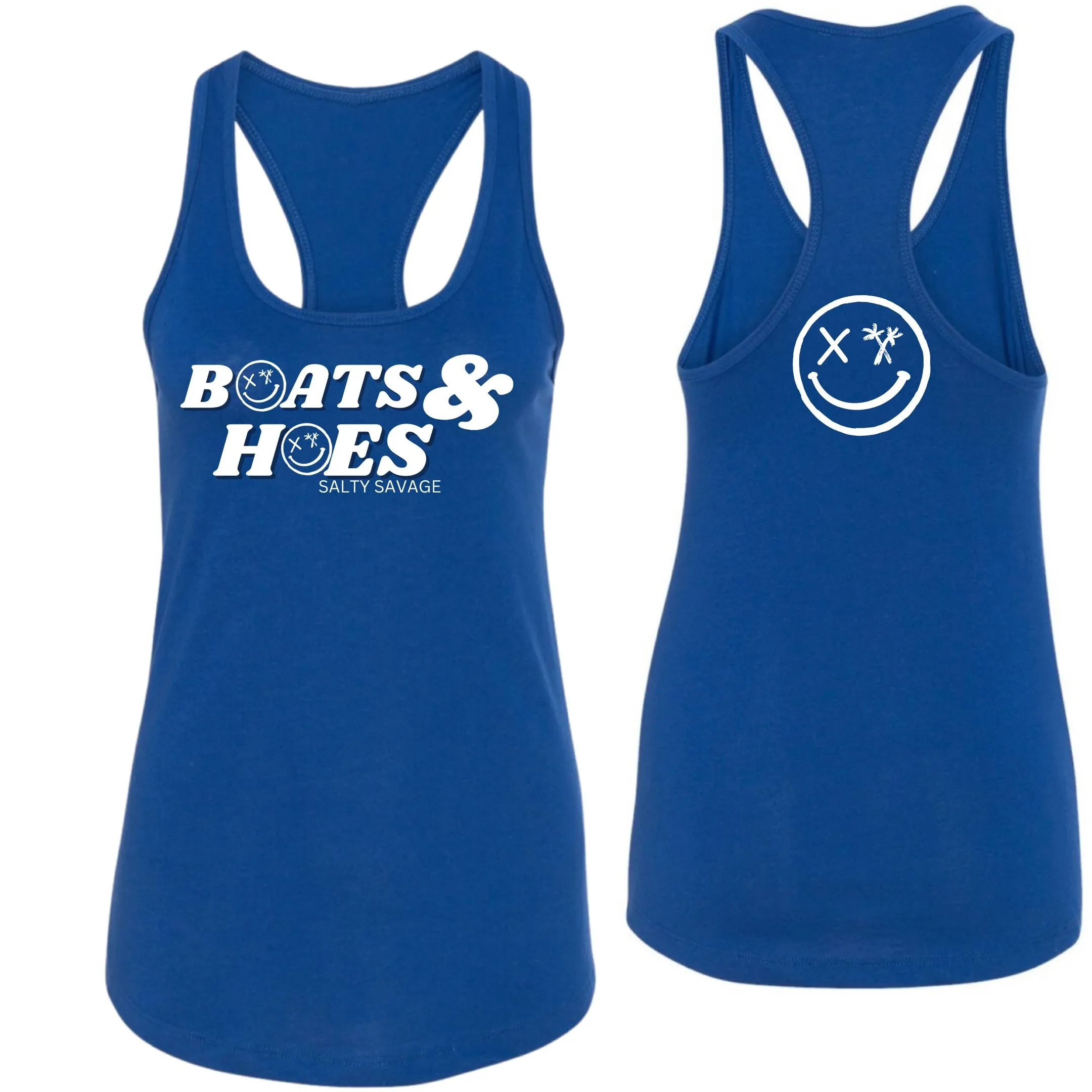 Ladies “BOATS & HOES" Racerback Tank Top