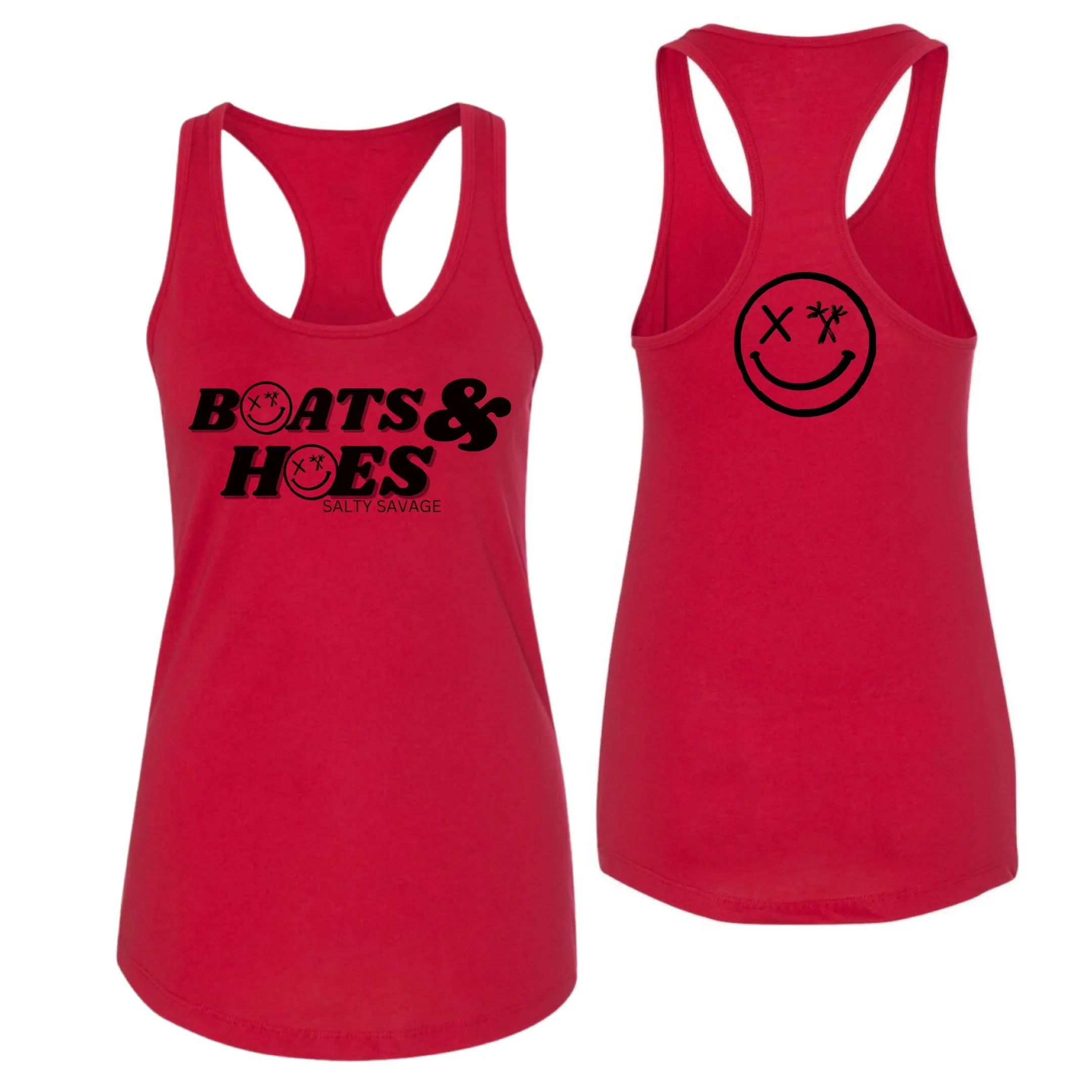 Ladies “BOATS & HOES" Racerback Tank Top