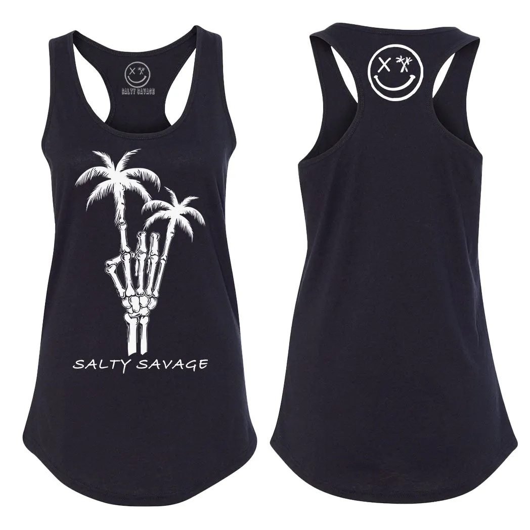 Ladies "Rock On Palm" Racerback Tank