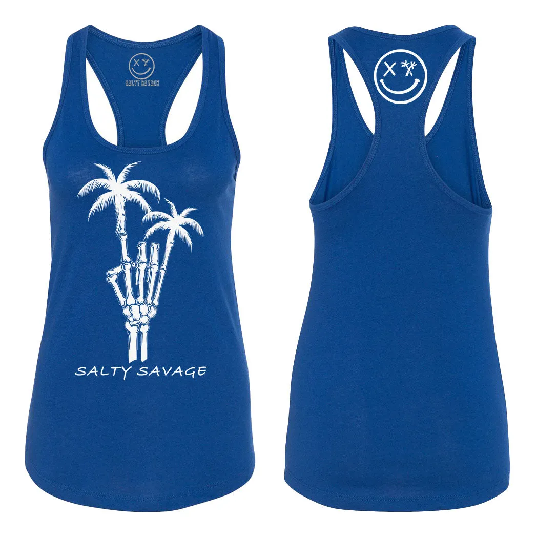 Ladies "Rock On Palm" Racerback Tank