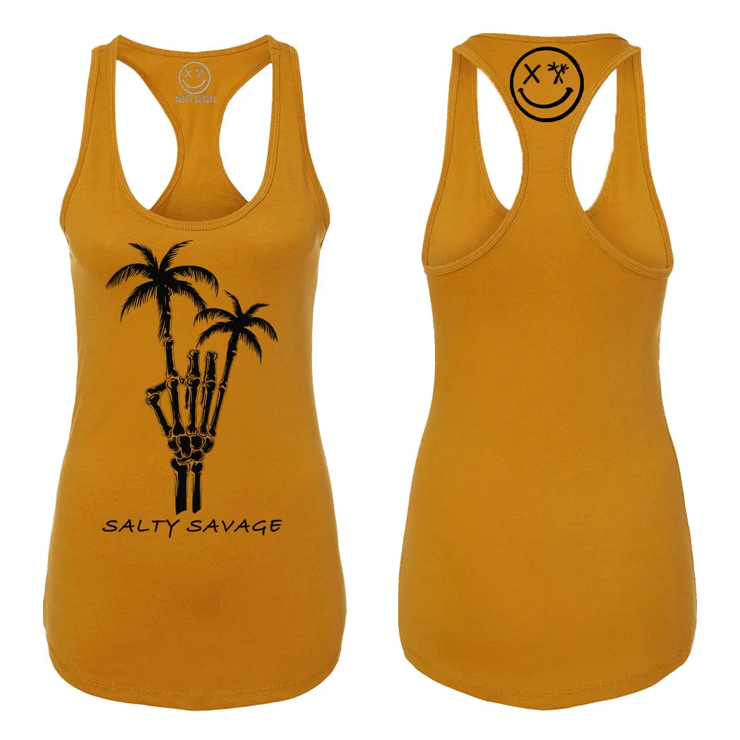 Ladies "Rock On Palm" Racerback Tank