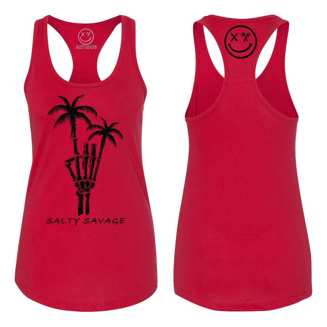 Ladies "Rock On Palm" Racerback Tank