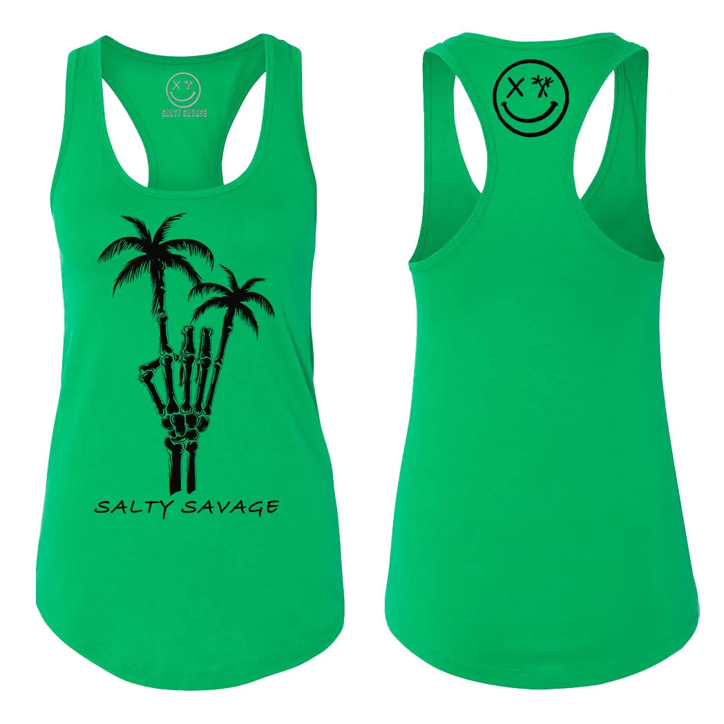 Ladies "Rock On Palm" Racerback Tank