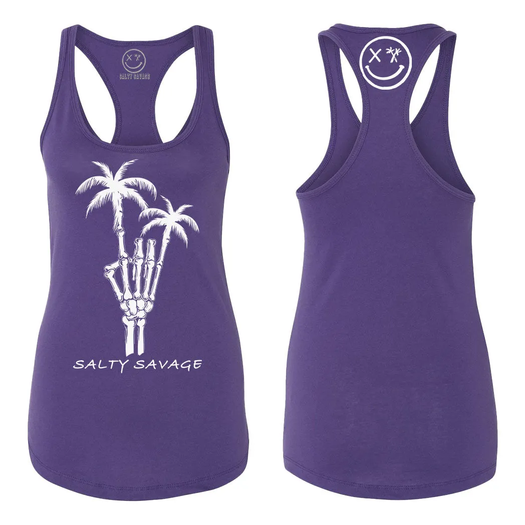 Ladies "Rock On Palm" Racerback Tank