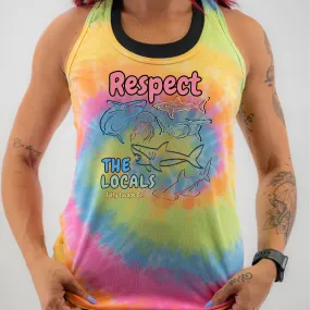 Ladies “Respect the Locals” Racerback Tank | Tie Dye