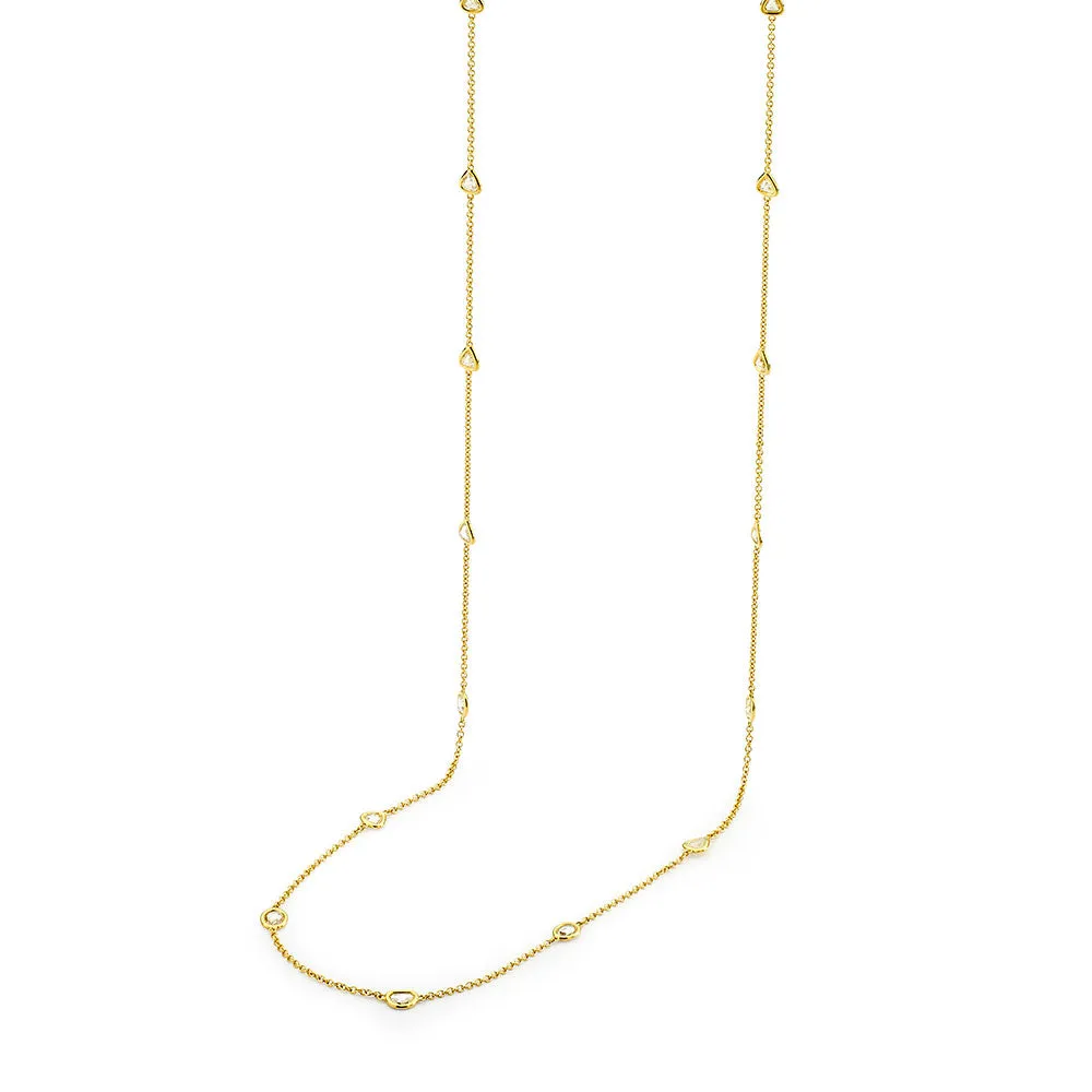 Long Yellow Diamond Necklace