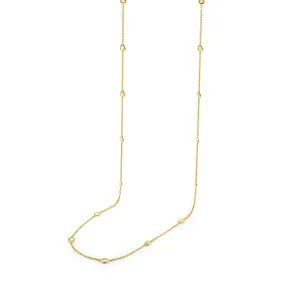 Long Yellow Diamond Necklace