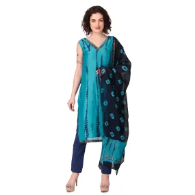 Magnetism chanderi Silk Suit Set with Pant and dupptta for Women