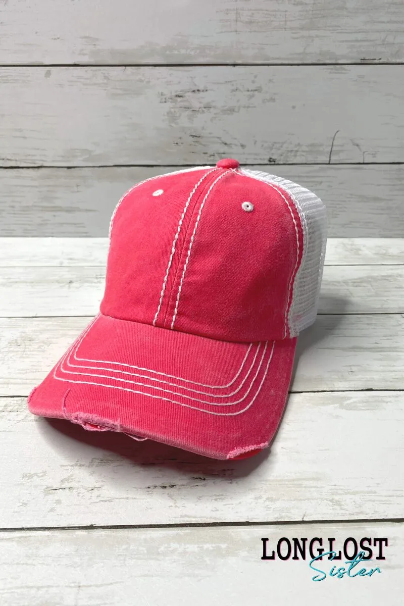 Mama Distressed Ball Cap