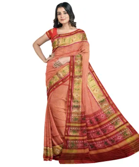 Maroon maroon silk handloom patola saree