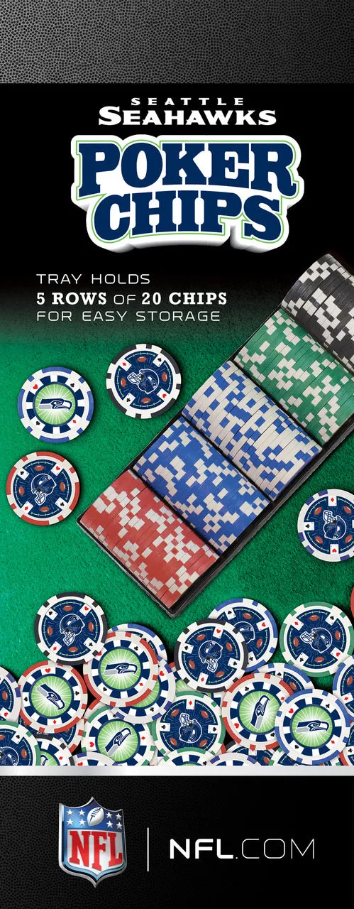 Master Pieces Seattle Seahawks 100PC Poker Chips