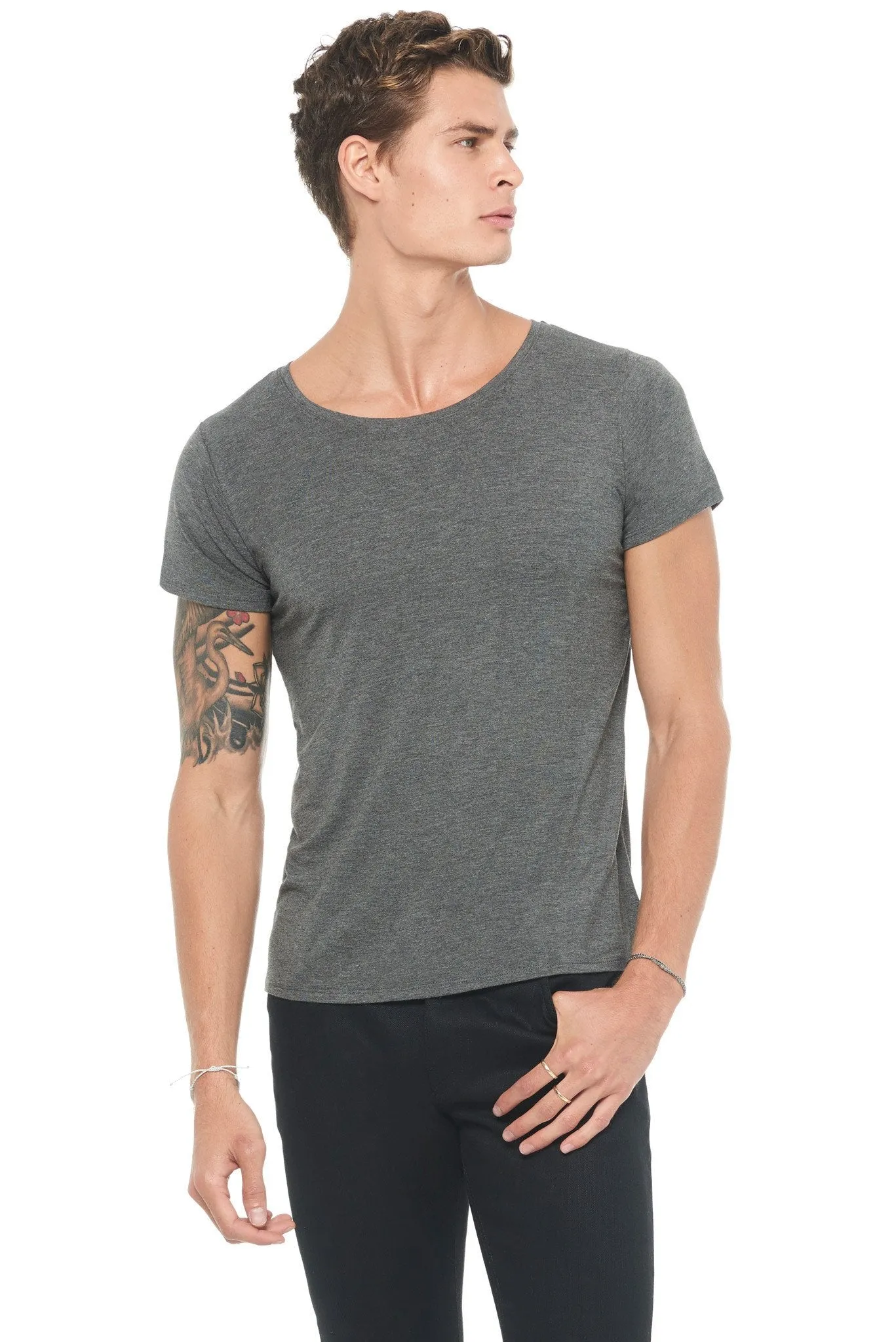 Men's Modal Wide Neck Tee