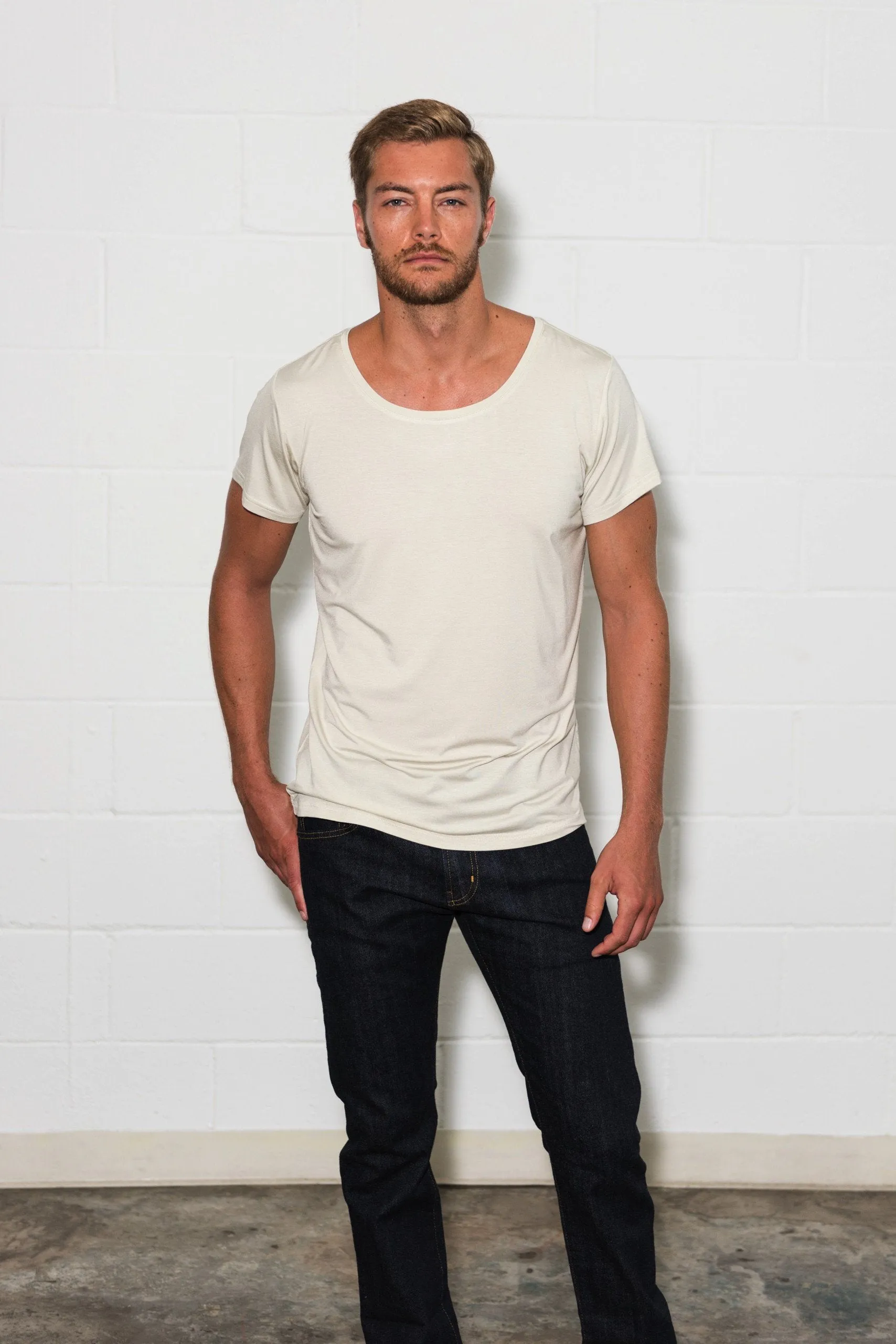 Men's Modal Wide Neck Tee