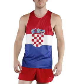 Men's Printed Singlet- Croatia