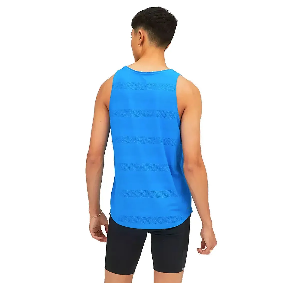 Mens Q Speed Jaquard Tank - Serene Blue