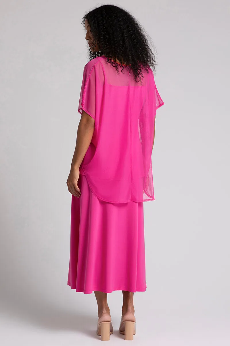 Mesh Slit Back Tunic | Peony