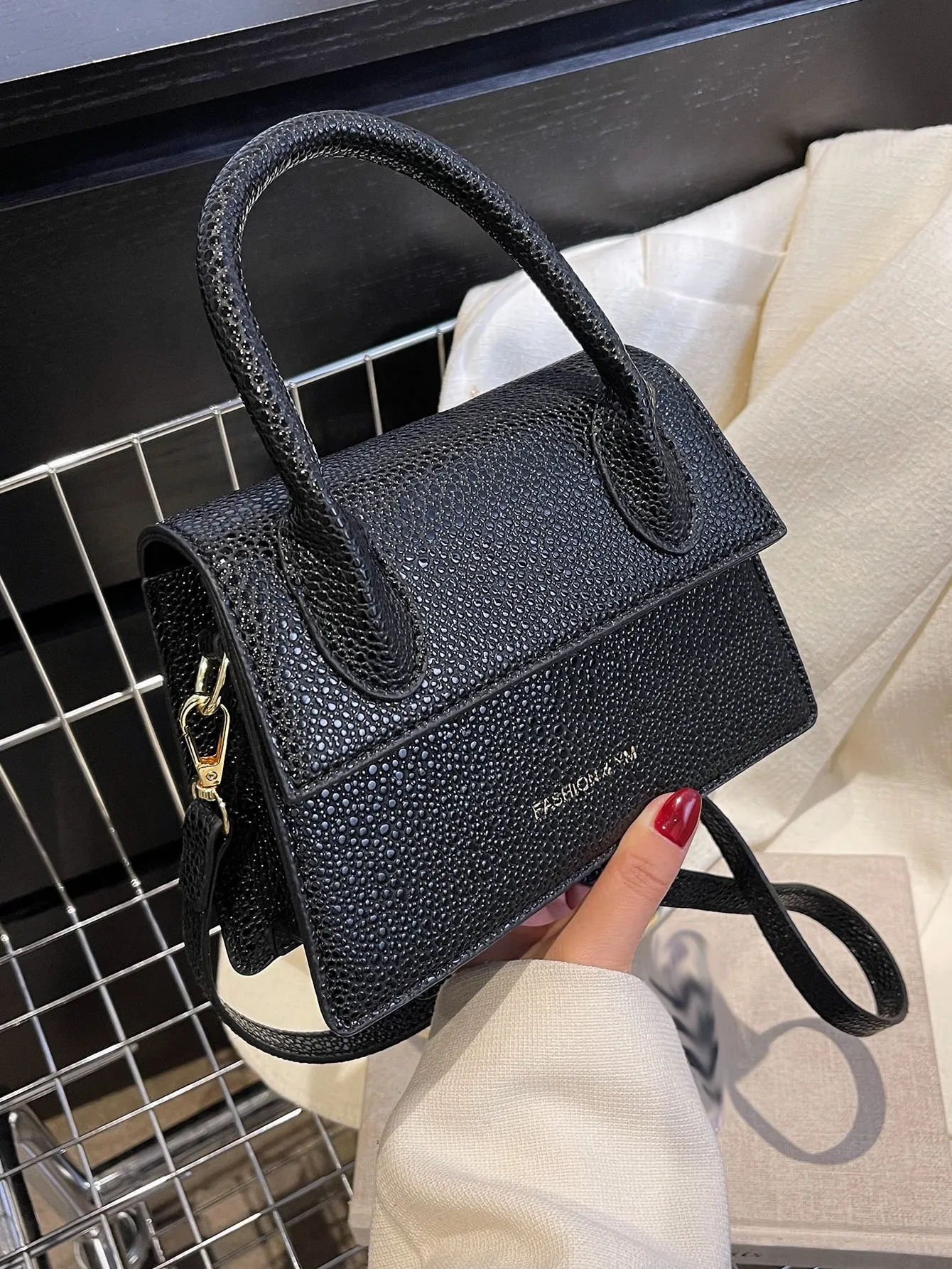 Mini Crocodile Letter Print Handbag