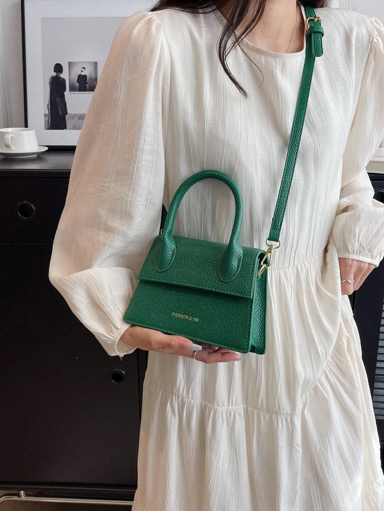 Mini Crocodile Letter Print Handbag