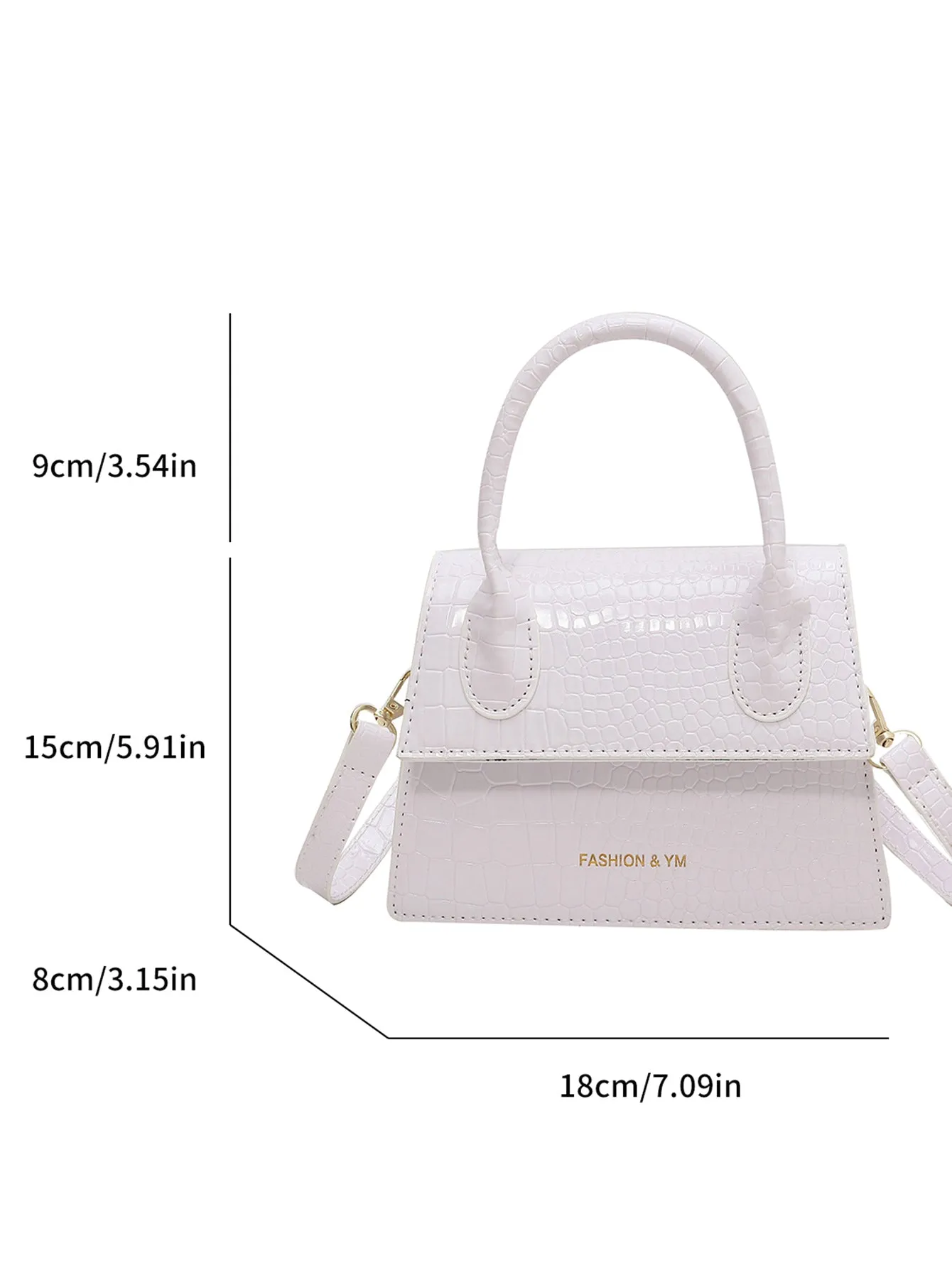 Mini Crocodile Letter Print Handbag