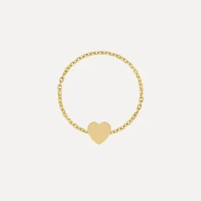 Mini Mini Heart Chain Ring