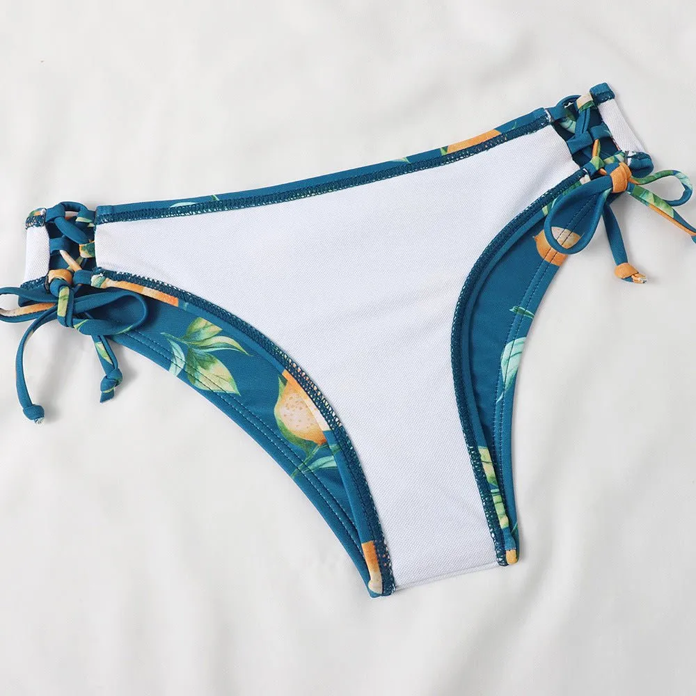 Neuer geblümter Bikini mit hoher Taille